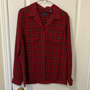 Vintage Liz Claiborne Plaid Blouse